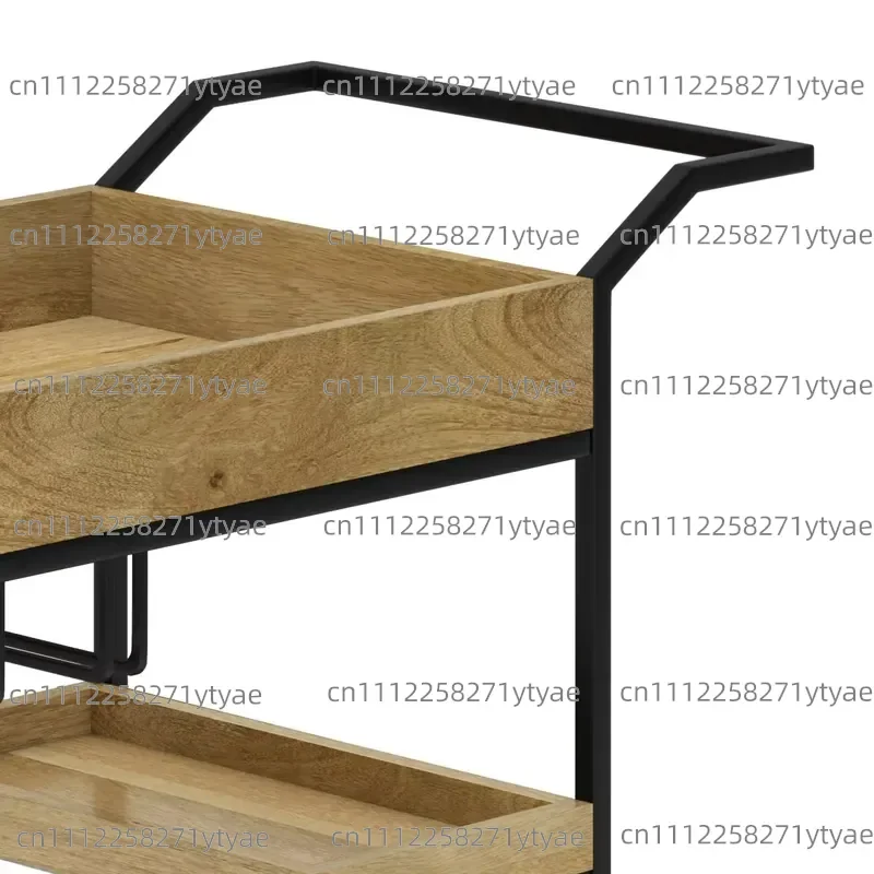 D0100H5AZQX 29-inch natural wood bar cart
