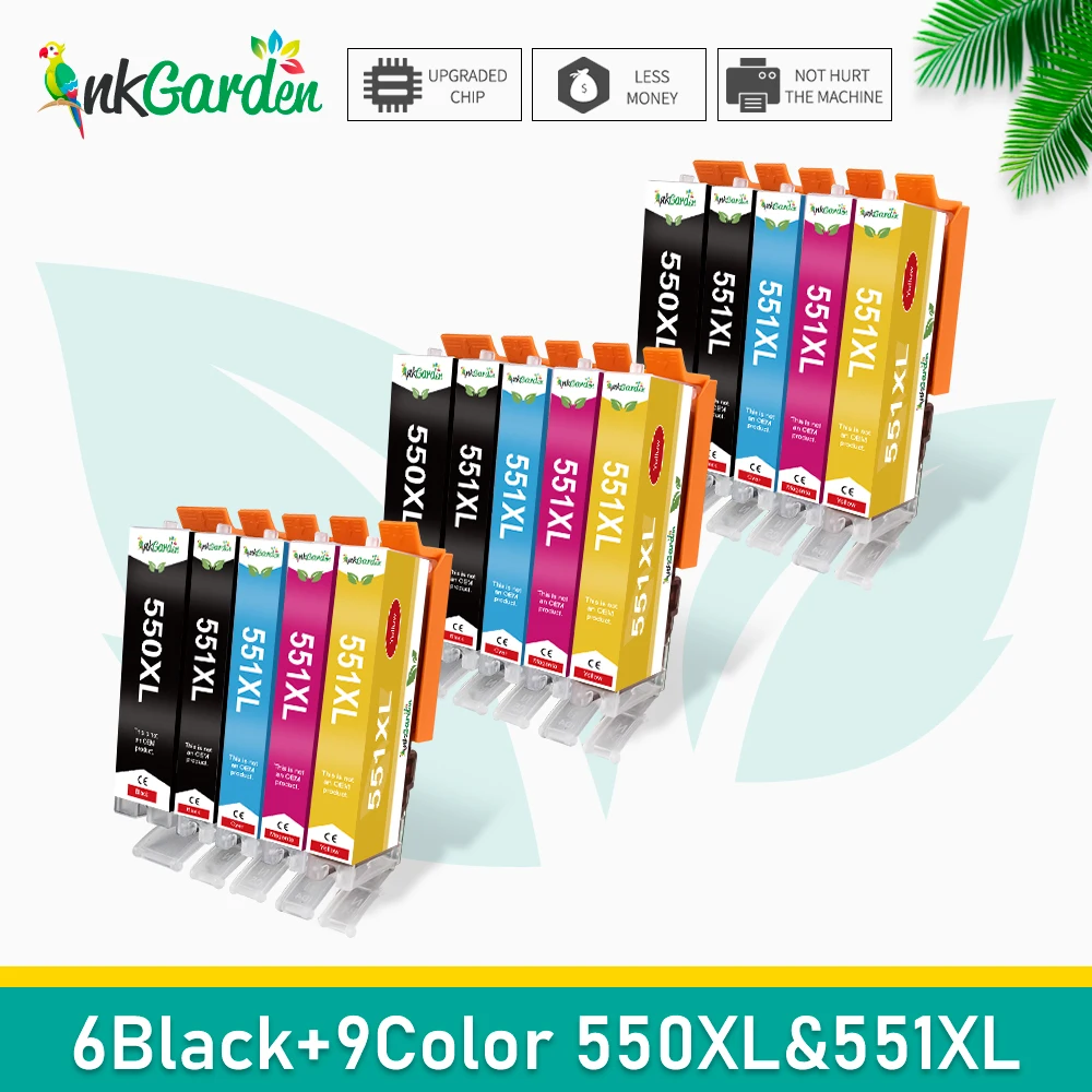 PGI 550 XL Ink Cartridge Canon CLI 551 PGI550 Compatible Pixma IP7250 IX6850 MG5550 MG5650 MG6450 MG6650 MX725 MX925 Printer