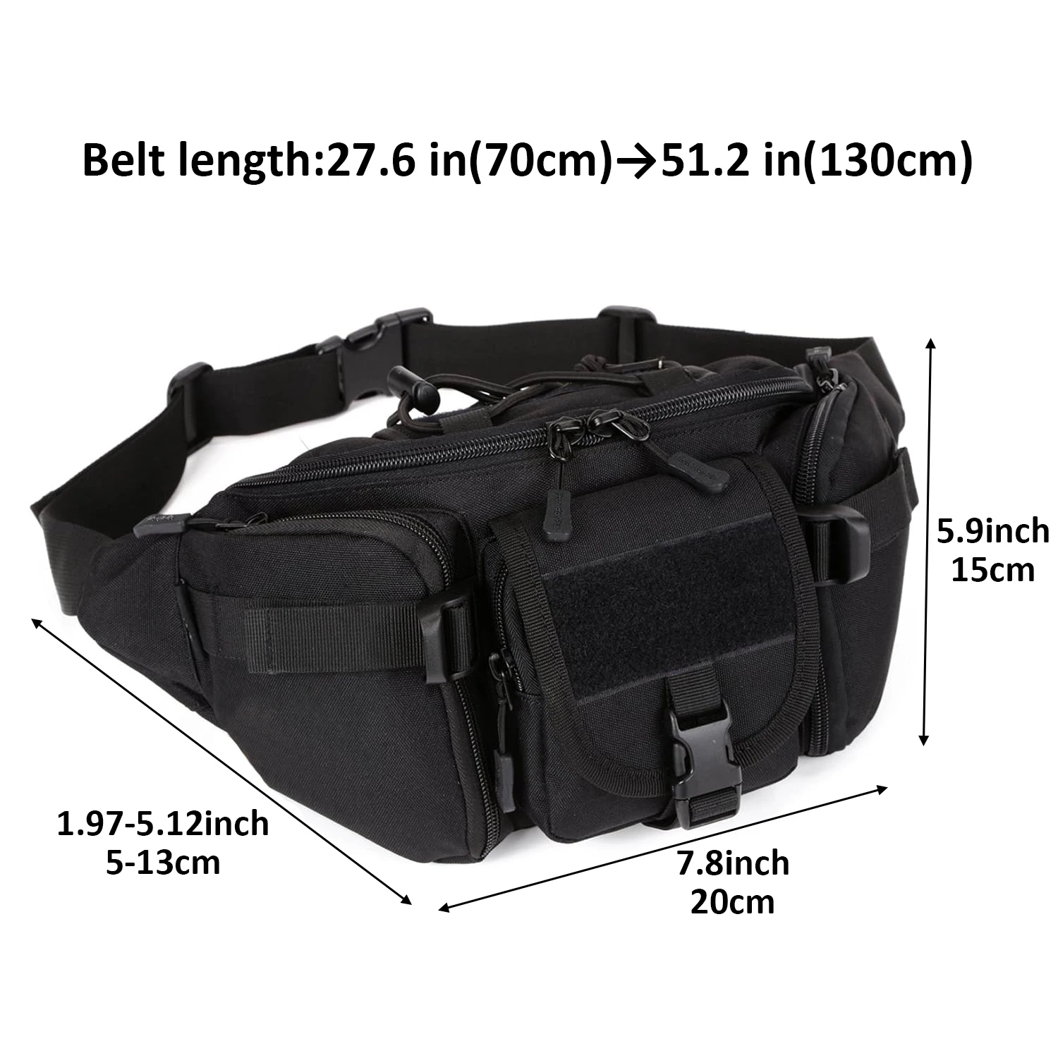 

High Quality Men Fanny Pack, Multifunctional Outdoor Sports Waist Pouch, Hip Bum Belt Bag for Camping Hiking Climbing