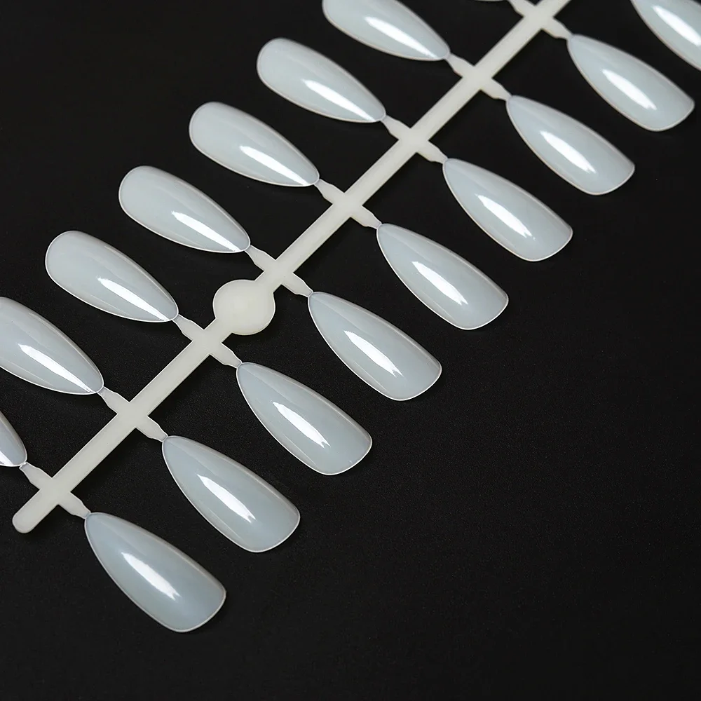 24 conseils * 10 pièces/sac faux amande Nail Art affichage acrylique Art décoration Gel vernis clair Nature étagère presse sur accessoire de manucure