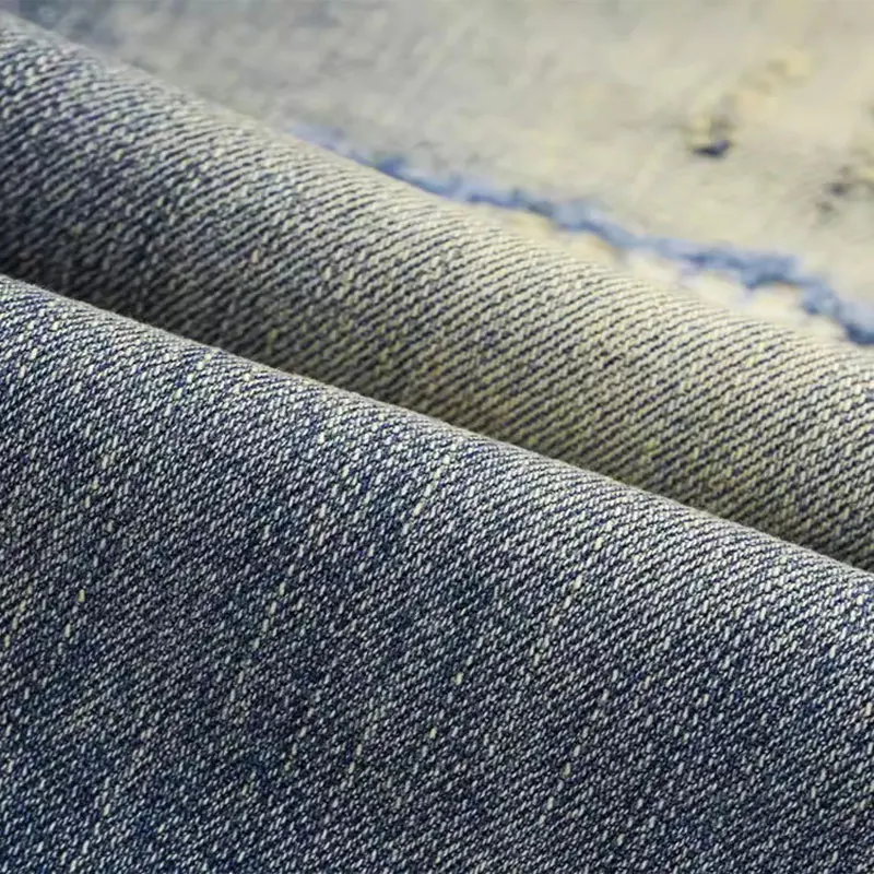 Street Fashion Men Jeans High Quality Retro Blue Stretch Slim Fit Ripped Jeans Men Patched Designer Hip Hop Vintage Denim Pants