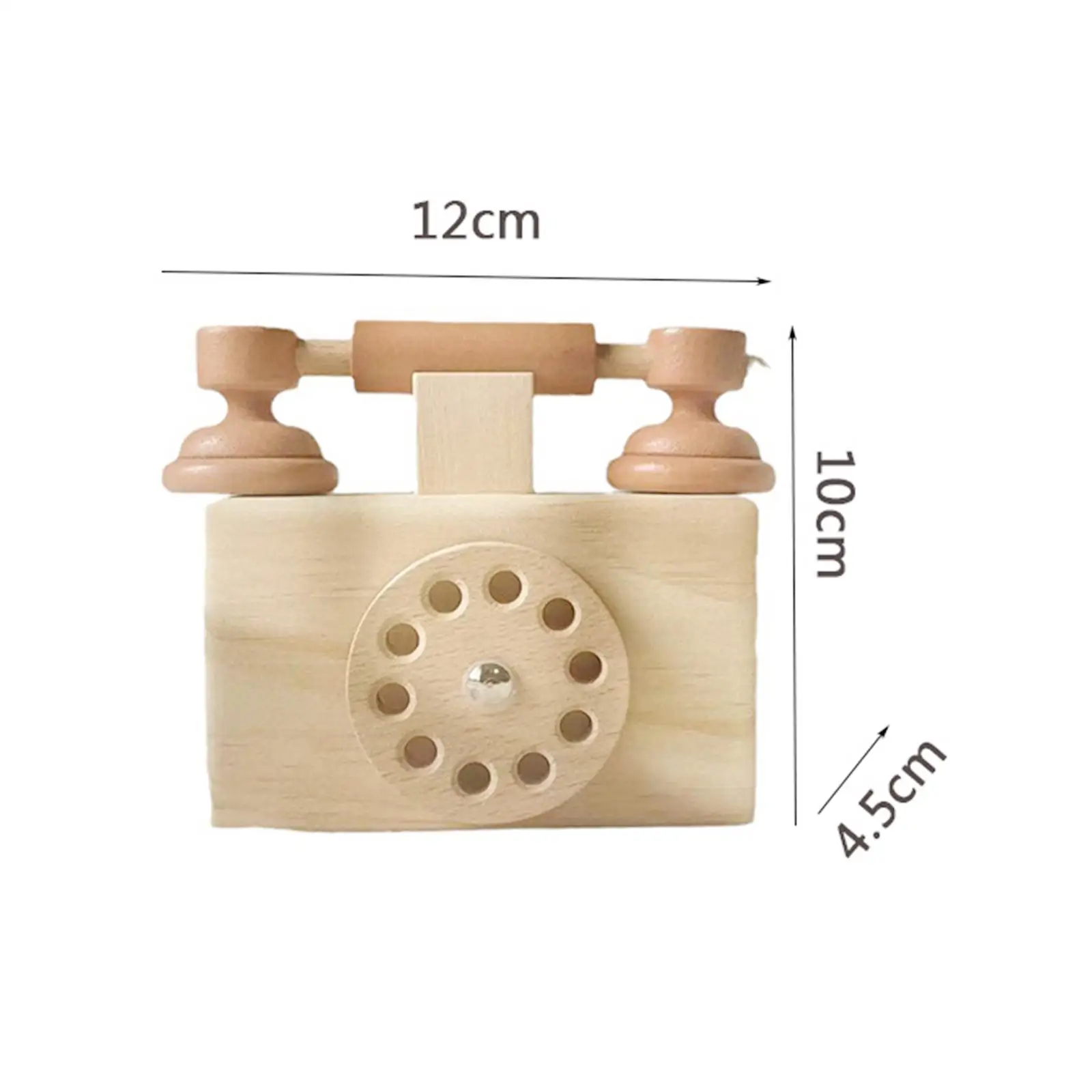 基本的な生活スキル学習のための木製電話玩具、手作りの感覚玩具