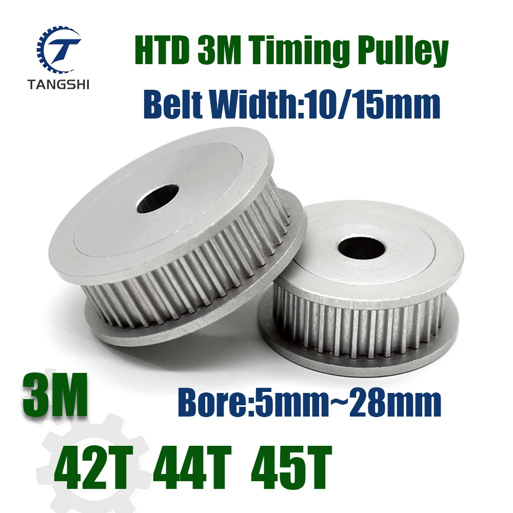 HTD 3M 42 Tanden 44 Tanden 45 Tanden Timing Katrol Boring 5mm ~ 28mm Voor Riem Breedte 6/10/15/20mm HTD 3M 42T 44T 45T Timing Katrol