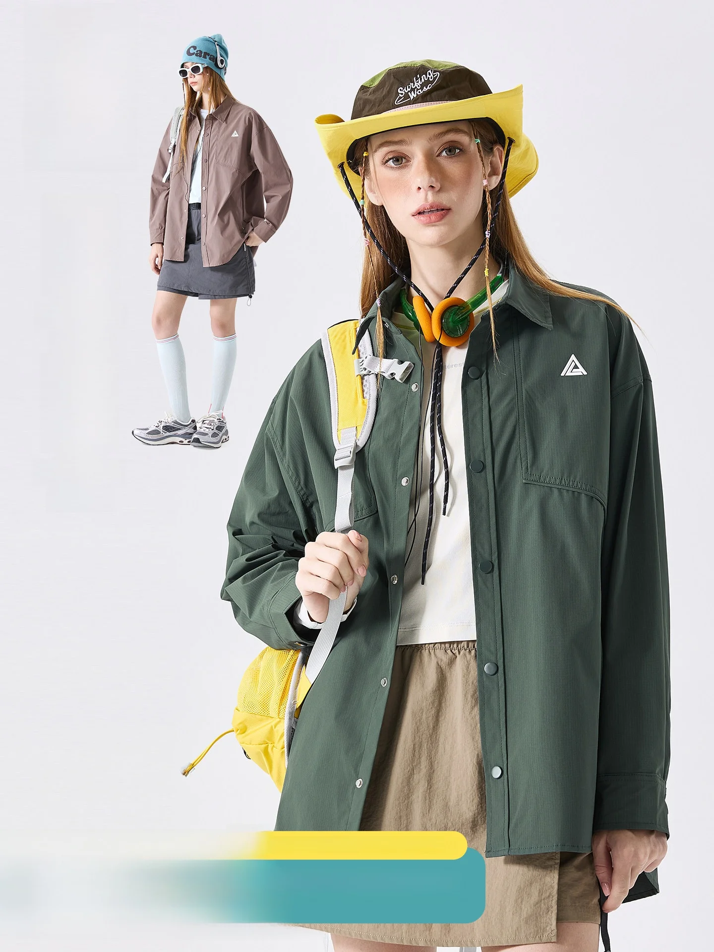 

LAZY DAY Outdoor Climbing Three-Proof Long Sleeve Shirt Women's Spring Autumn Hiking Lightweight Chemical Work Shirt