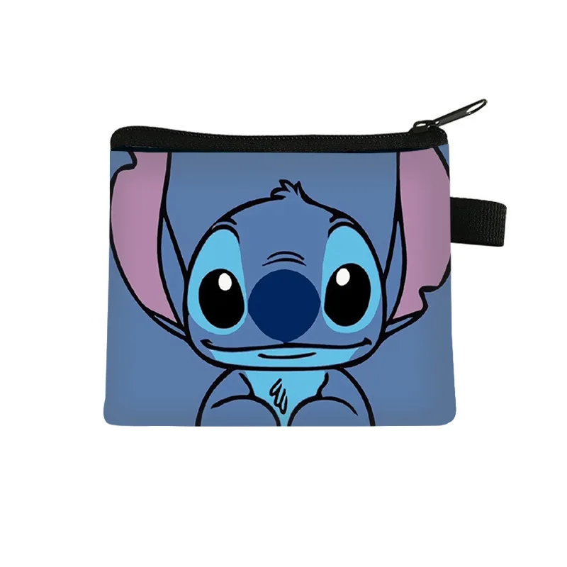 2024new Disney Cartoon Series Coin Purse Mickey Mouse Lilo & Stitch Cute Print Mini Wallet Girls Storage Bag Clutch Bag Gifts