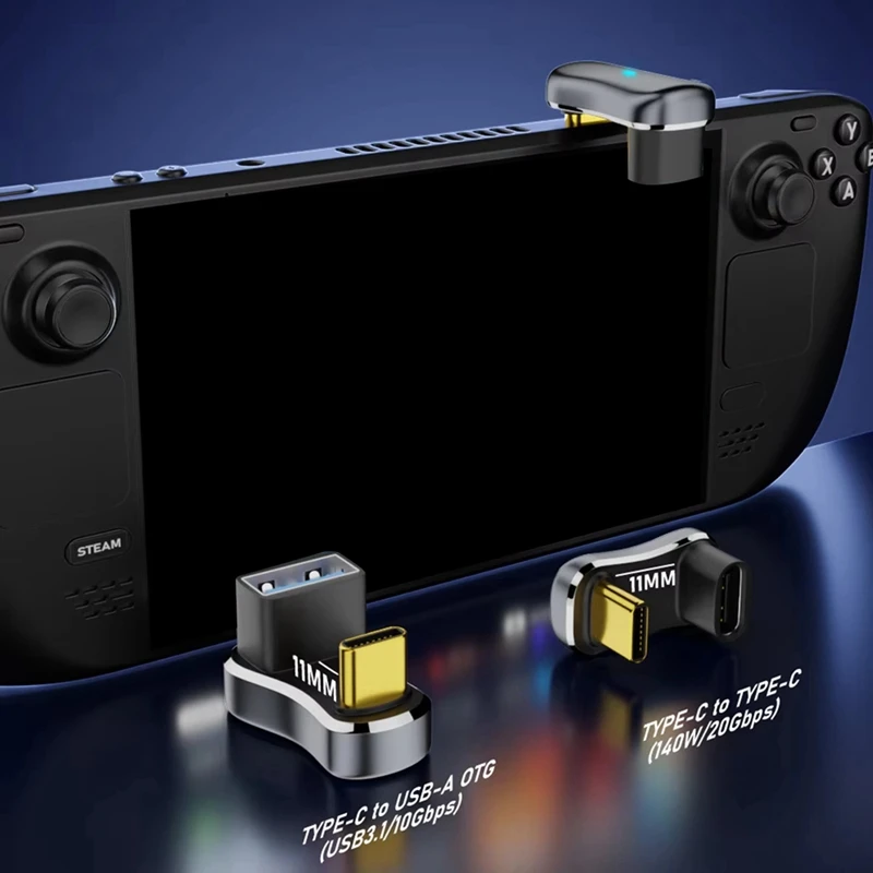 180 Degree Angle USB C Adapter USB-C PD Charging Tablet USB C U Shape Converter For Steam Deck Accessories