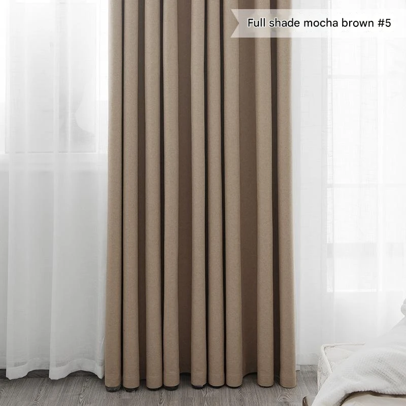 Full blackout cotton and linen curtains for sun protection living room bedroom balcony office study room decoration