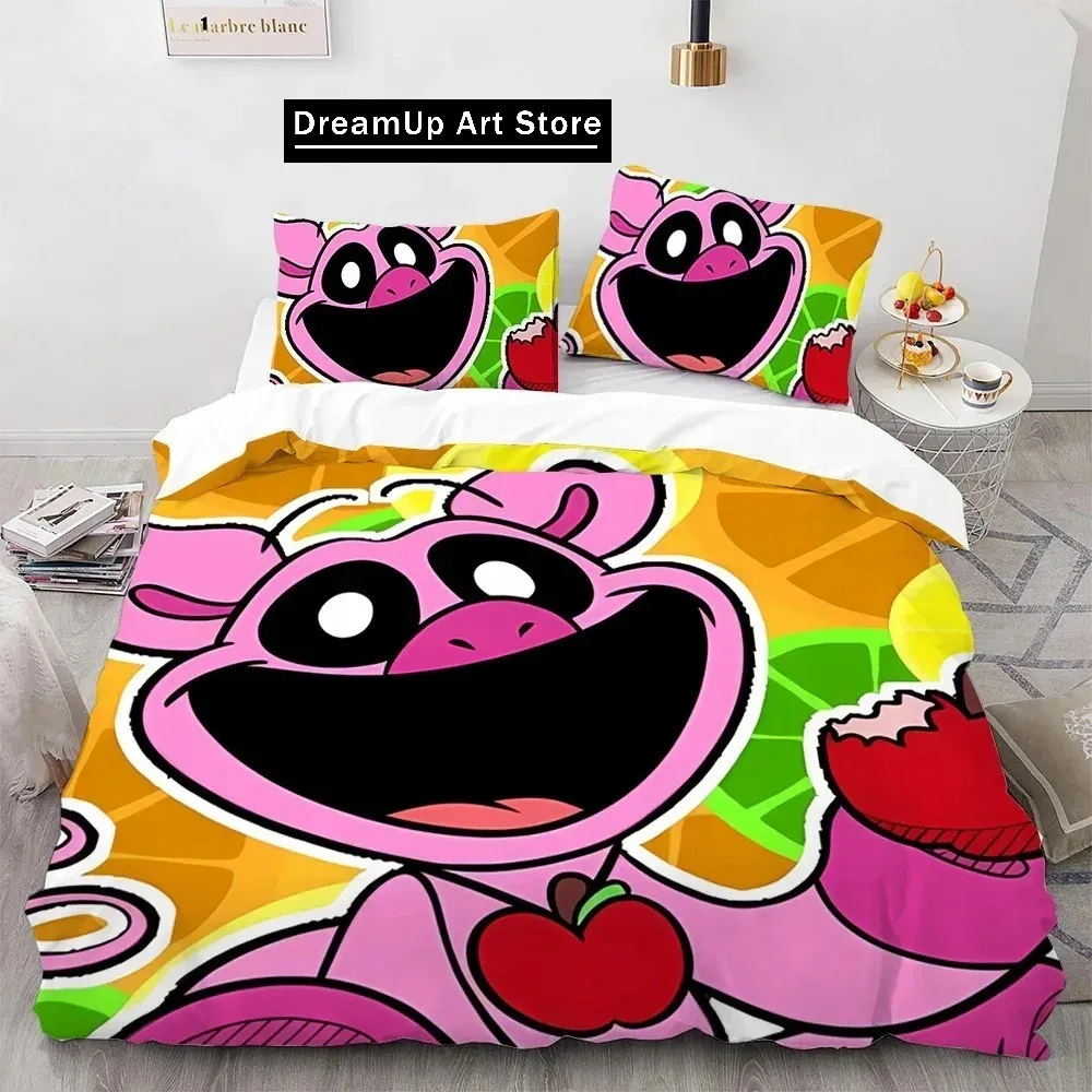 S-smiling Critters Cartoon Bedding Sets Exquisite Bed Supplies Set Duvet Cover Comforter Set Bedding Set Luxury Birthday Gift