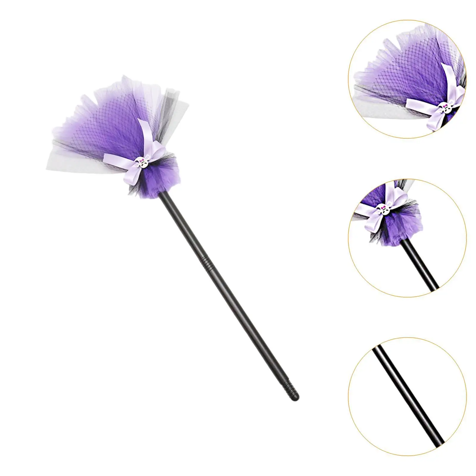 Halloween Witch Broom Supplies Novelty Photo Props Witch Broomstick for Carnivals Dress up Festival Stage Performances Cosplay