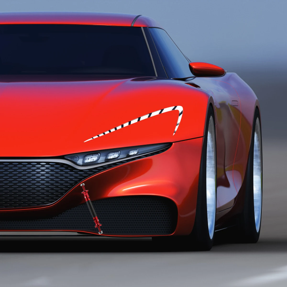 

Aluminum Alloy Carbon Fiber Rod Front Splitter Adjustable Angle Bumper Bar Protector Lever Fixing Bracket Strut Support Car