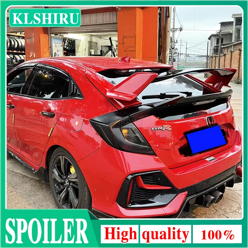 For Honda Civic 2016 2017 2018 2019 2020 10th Gen FK7 Hatchback Rear Spoiler Type-R Style Tuning Roof Wing Trunk Lip Decoration