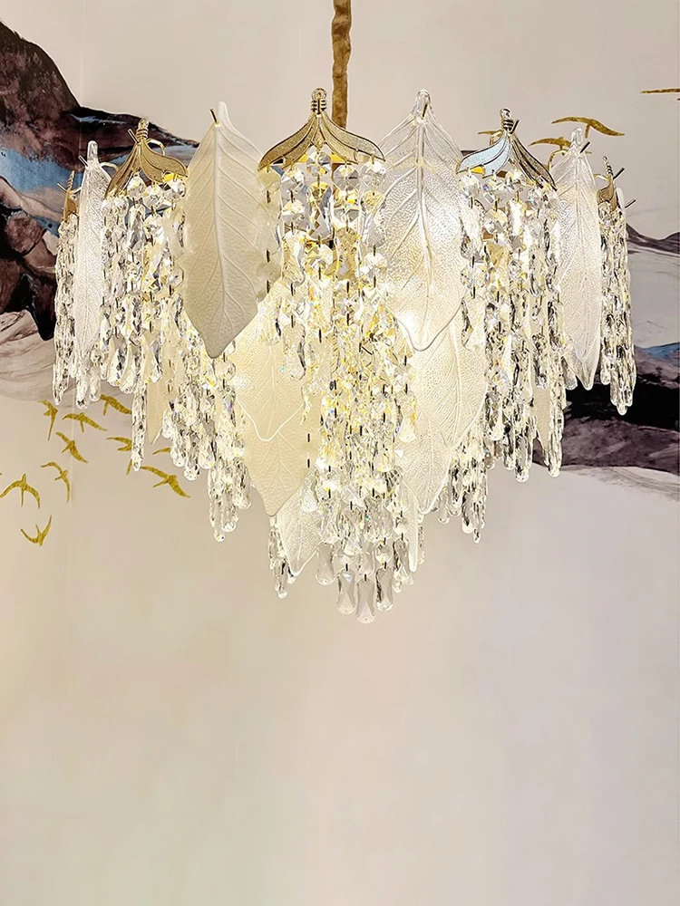 Light Luxury Crystal Living Room Chandelier Simple Modern Master Bedroom Dining Room Lamp Creative Luxury Manufacturer Lamps