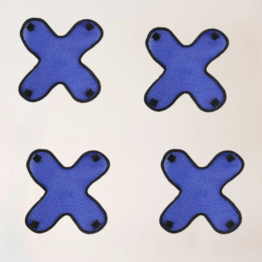 

4Pcs Pad Honeycomb Mesh Cooling Liner Mat Non-Slip Insulation Buffering Mat Outdoor Riding Accessory Blue