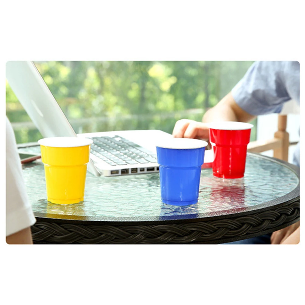 

30Pcs 200ml Colorful Thickened Plastic Party Cups for Adults Kids Disposable Hot Cold Cups Picnic Drinking Mugs (Yellow and Red