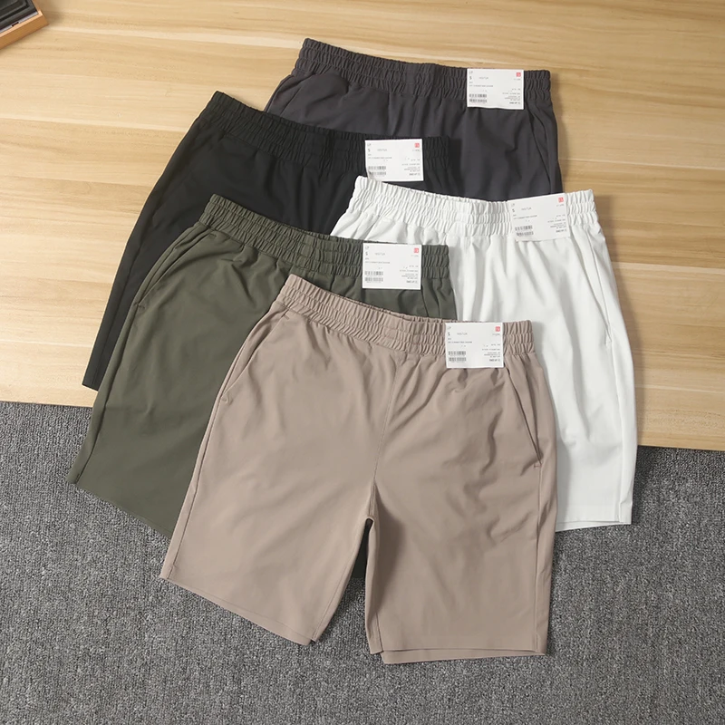 

Dryex High Elastici Moisture ng Thin Sport orts для мужчин Faionable Ci Sle повседневные брюки прямая летняя одежда