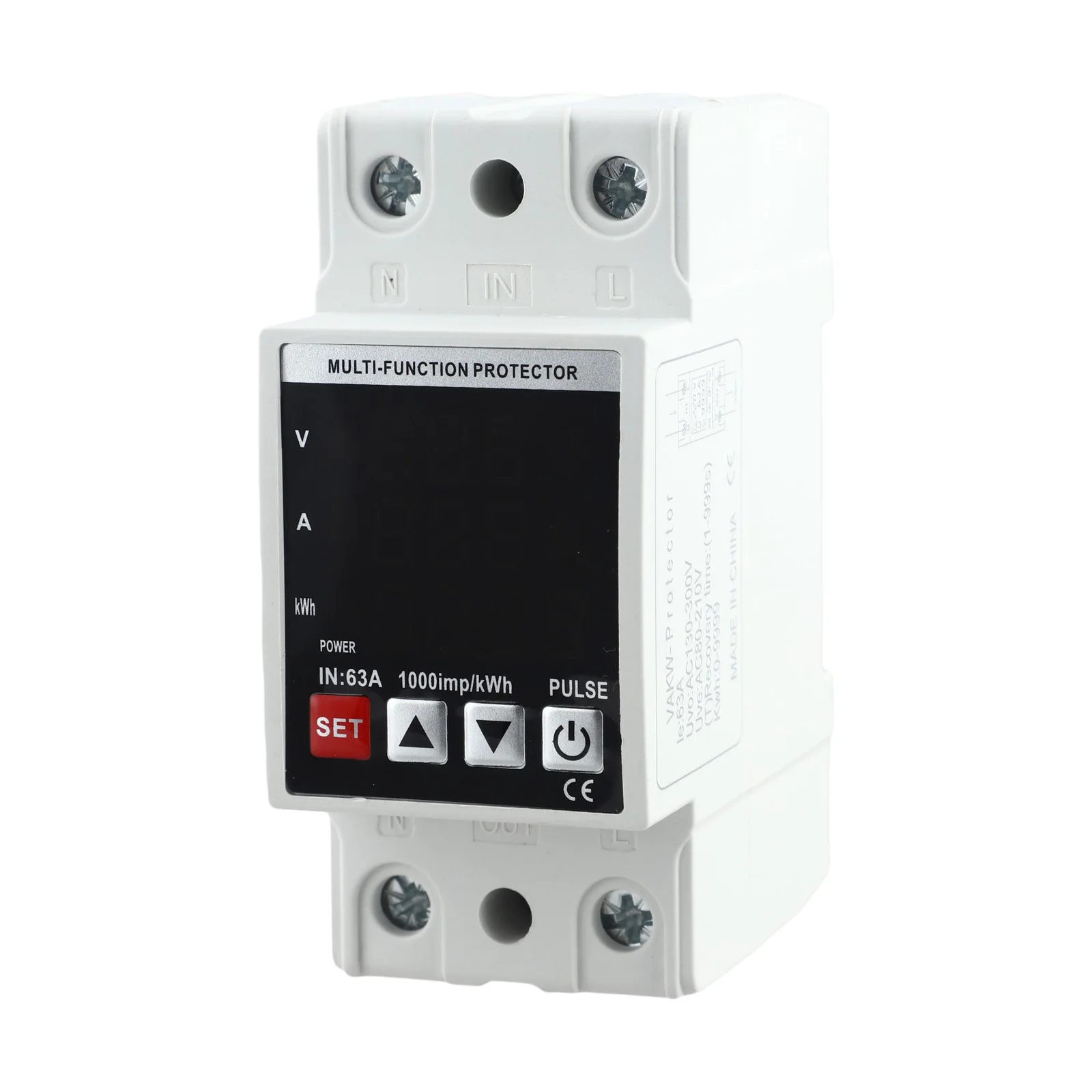 Flame Retardant Electricity Meter Energy Meter AS SHOWN Flame-retardant Shell Screw-free Installation High-precision Measurement