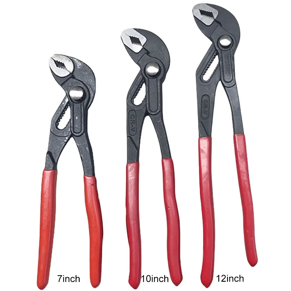 7/10/12 Inch Soft Grip Waterpump Pliers High Hardness Plumbers Pipe Wrench Pliers with Comfort Grip for Agricultural Machinery