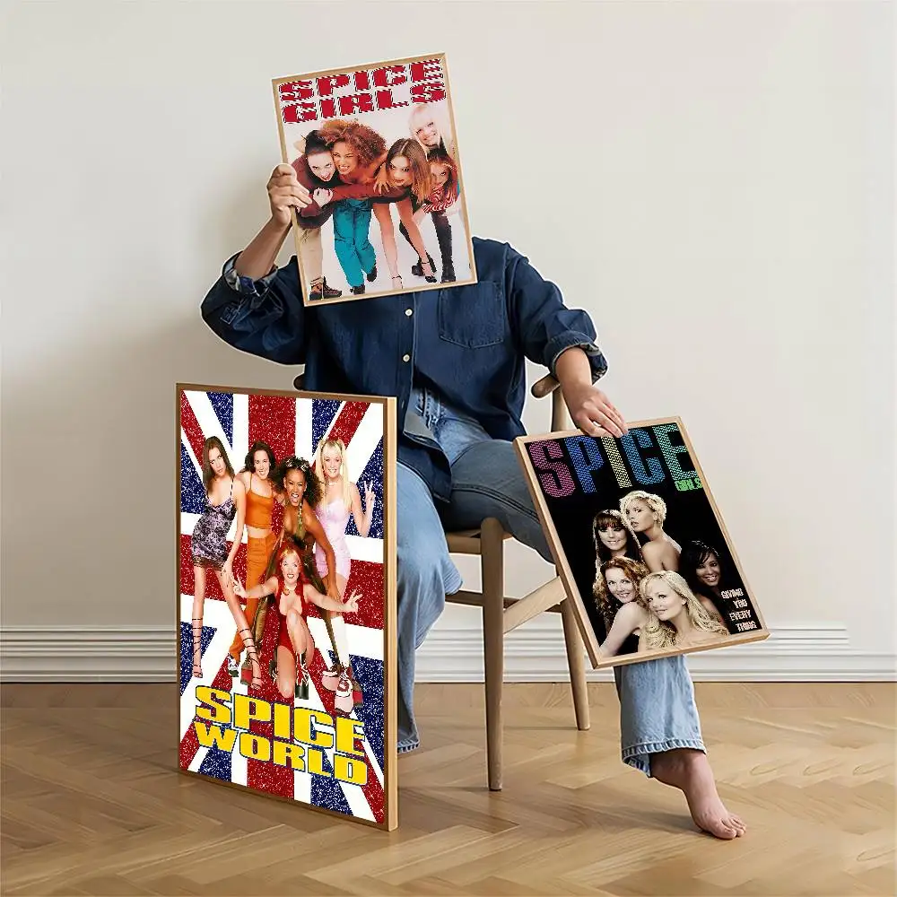 S-Spice Girls Music Whitepaper Poster Waterproof Paper Sticker Coffee House Bar Posters Wall Stickers
