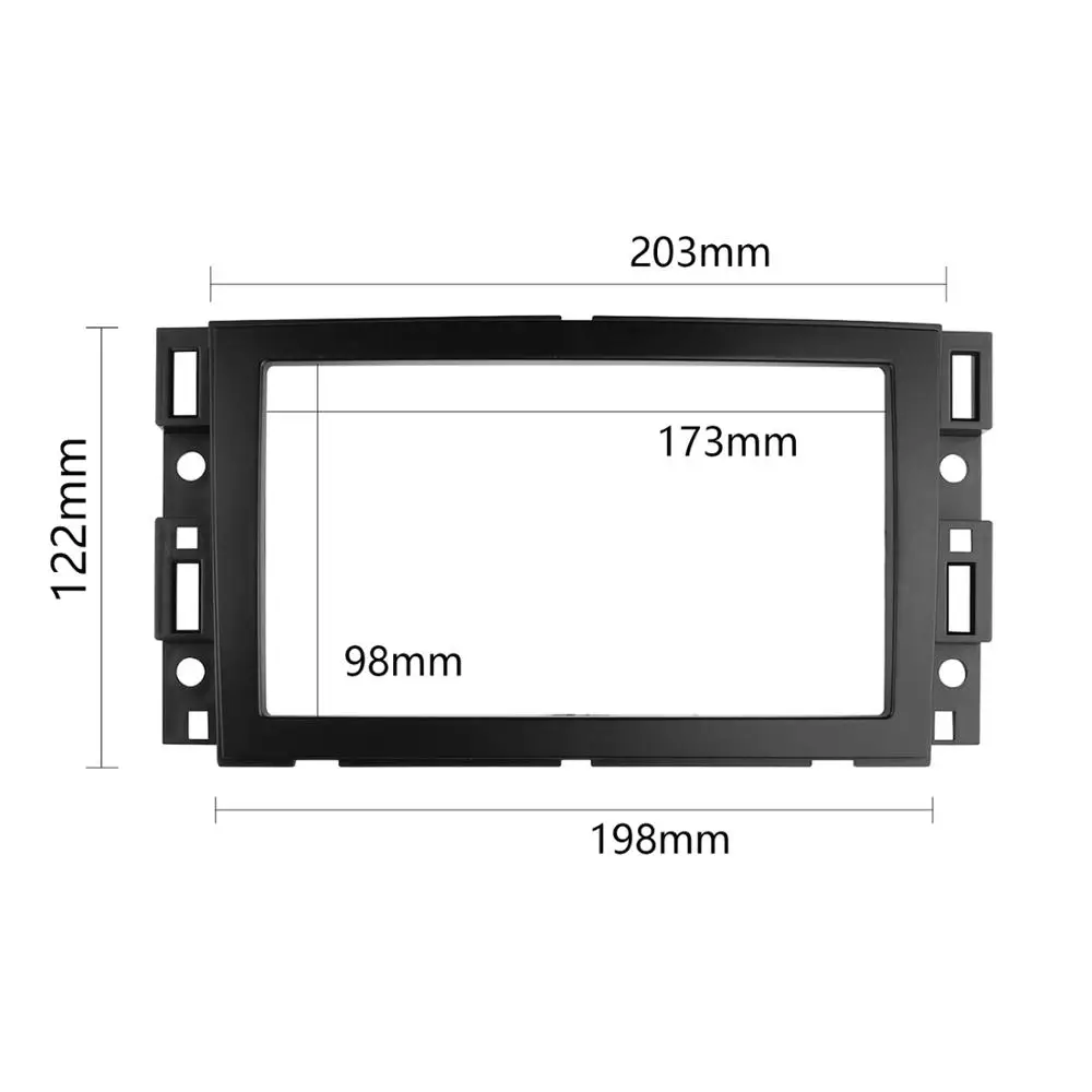 HY Double Din Fascia  Radio for BUICK Enclave 2007+ CD DVD GPS Stereo Panel Dash Mount Trim Kit Surrounded Frame Bezel Cover