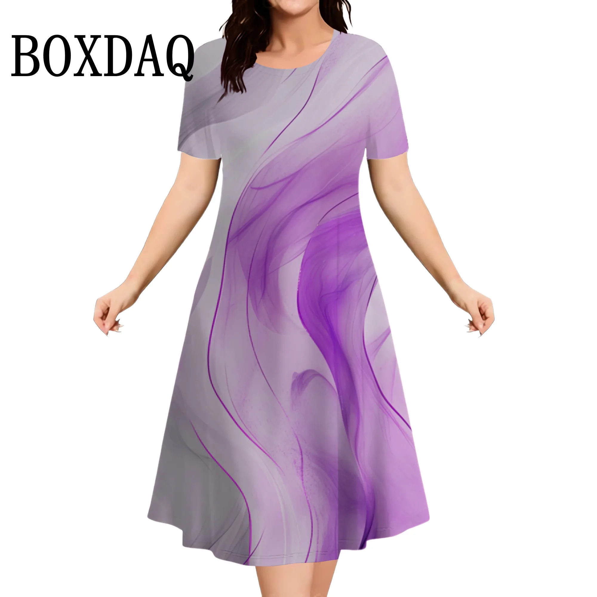 

9XL летние платья больших размеров, женская мода, свободное повседневное мини-платье с коротким рукавом и круглым вырезом с принтом, уличная одежда, женская одежда больших размеров