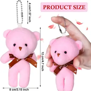 دمى دب محشوة ناعمة ، ألعاب أفخم ، دمى صغيرة ، هدية صغيرة ، سلسلة مفاتيح حفل زفاف ، حقيبة قلادة ، سلسلة مفاتيح تيدي ، 12 قطعة لكل لوت أعلى 10 مصنع أعلى مبيعات دمية دب بالجملة - No3
