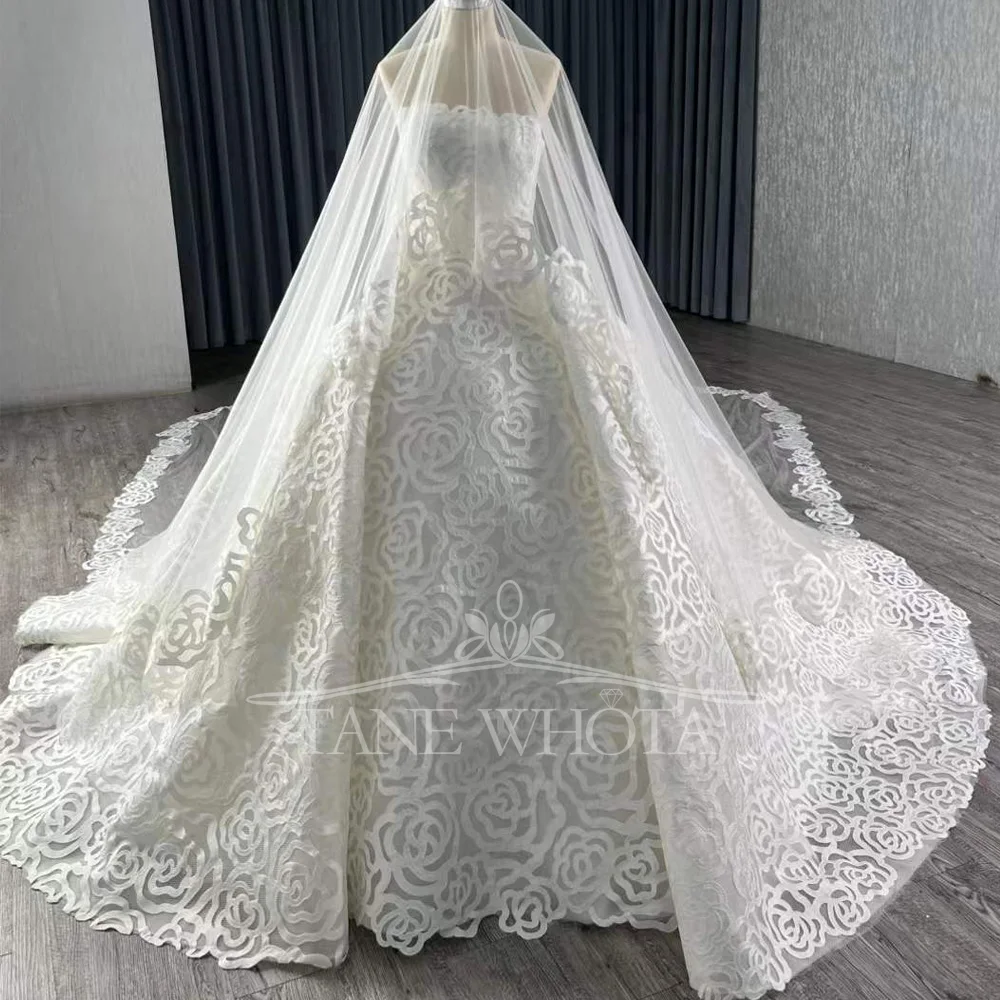 Vestidos De Noiva Casamento 2026 Strapless Sleeveless Wedding Dress Customized Luxury Ivory Wedding Dresses