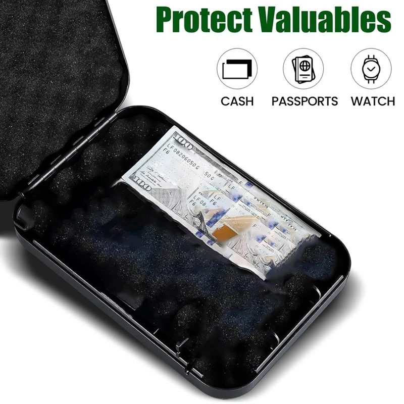 ABFN-Gun Safe For Pistols, Solid Steel Pistol Safe, Small Handgun Lock Box With Combination Lock Portable Travel Handgun Safe