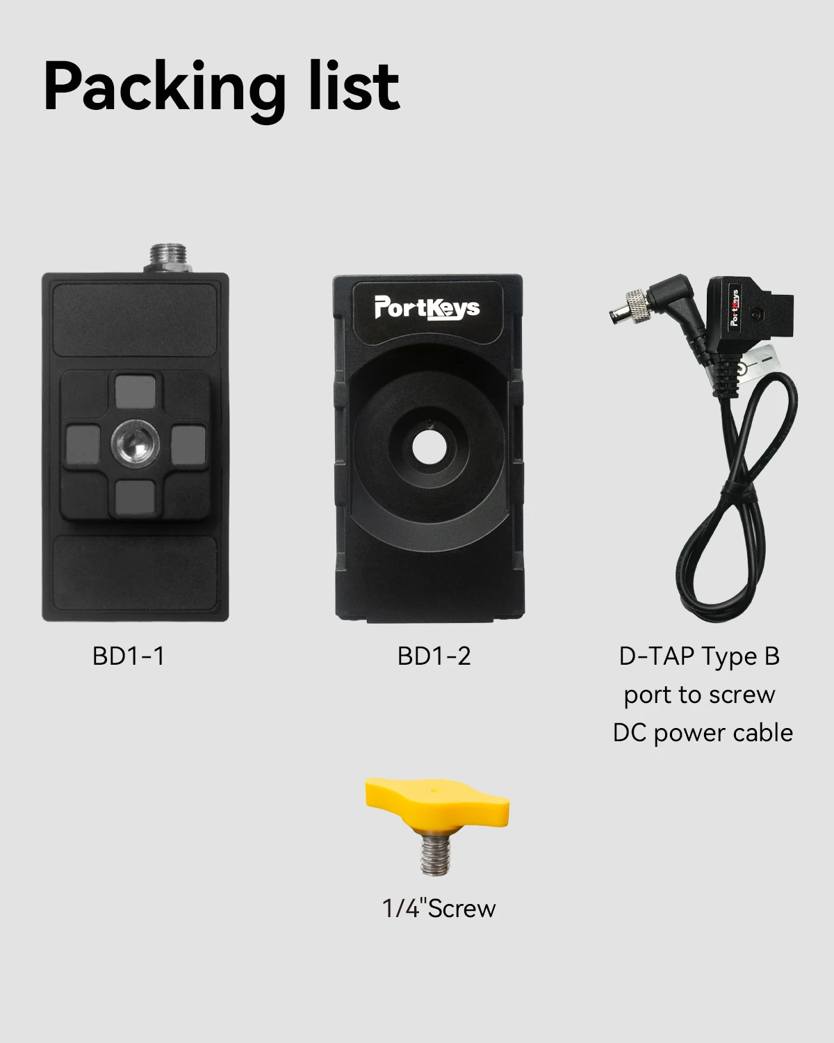 Portkeys BD1 Power Supply and Switchable Double-sided NPF Dummy Battery Module D-TAP B to DC for Wireless Video Transmission