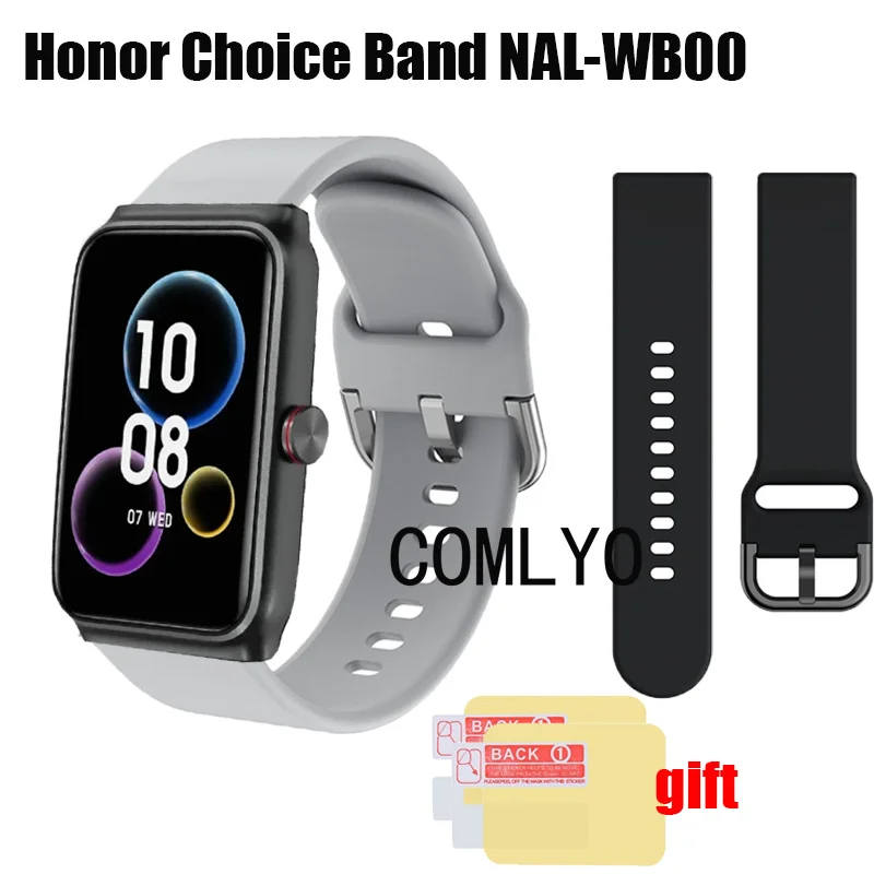 Für Honor Choice Band NAL-WB00 Smartwatch Armband Band Silikon Sport Damen Herren Armband Displayschutzfolie