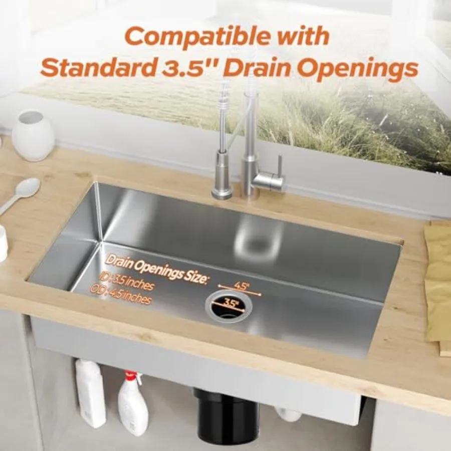 3 4HP دفعة تغذية التخلص من القمامة مع سلك الطاقة وشملت لحوض المطبخ الفولاذ المقاوم للصدأ نظام طحن نفايات الطعام مع Sou