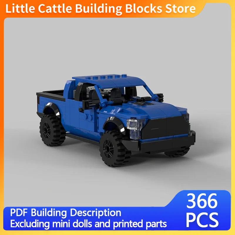 City Car Model MOC Building Bricks F-150 Off-Road Pickup Truck Modular Technology Children Holiday Gifts Assemble Toys Suit