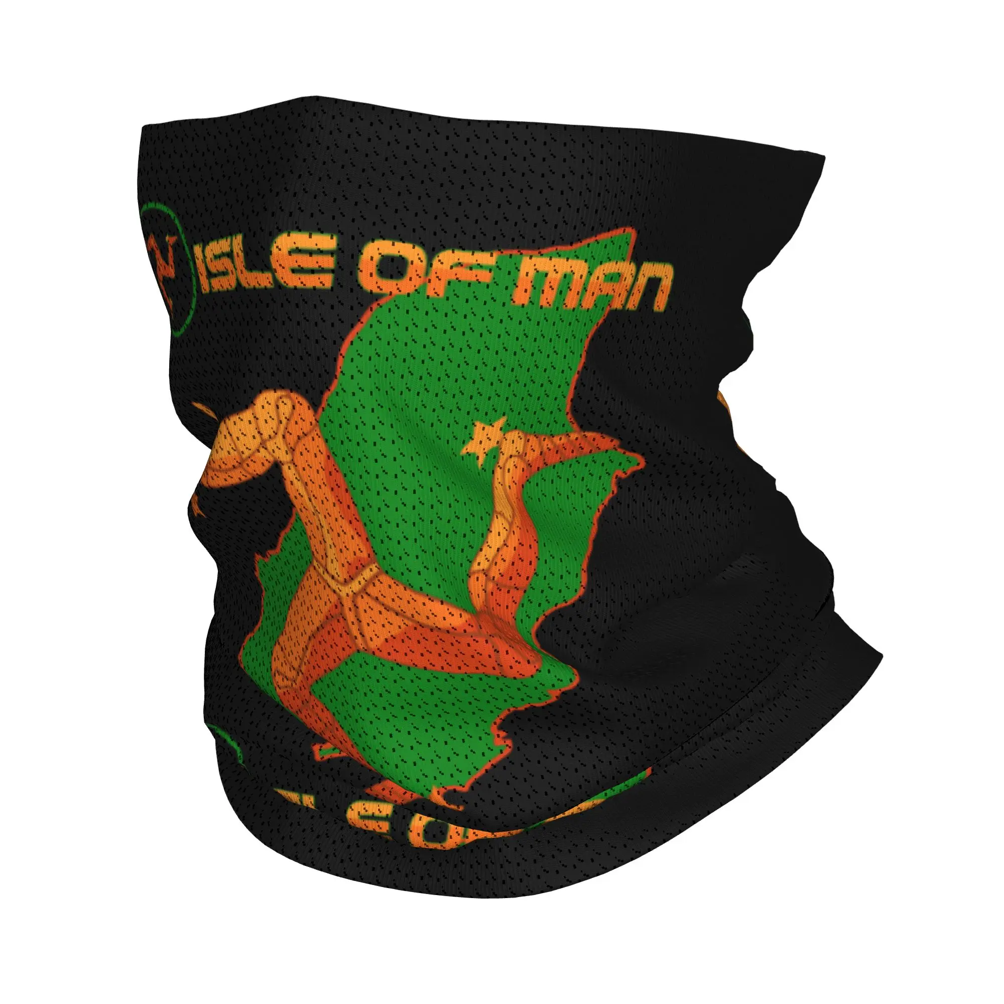 Custom Isle of Man Bandana Neck Gaiter for Hiking Cycling Men Women Wrap Scarf  Headband Warmer