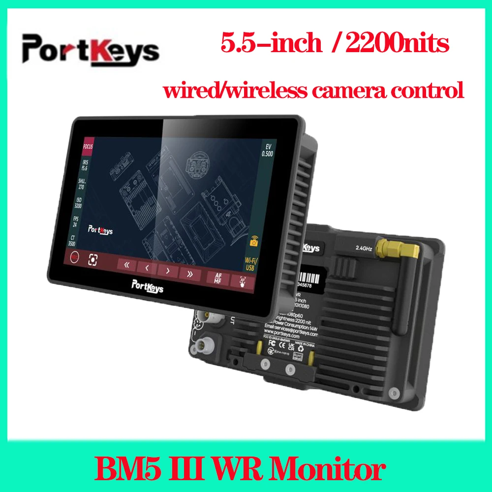 

Пульт управления беспроводной камерой PortKeys BM5 III WR Monitor 2200Nit SDI