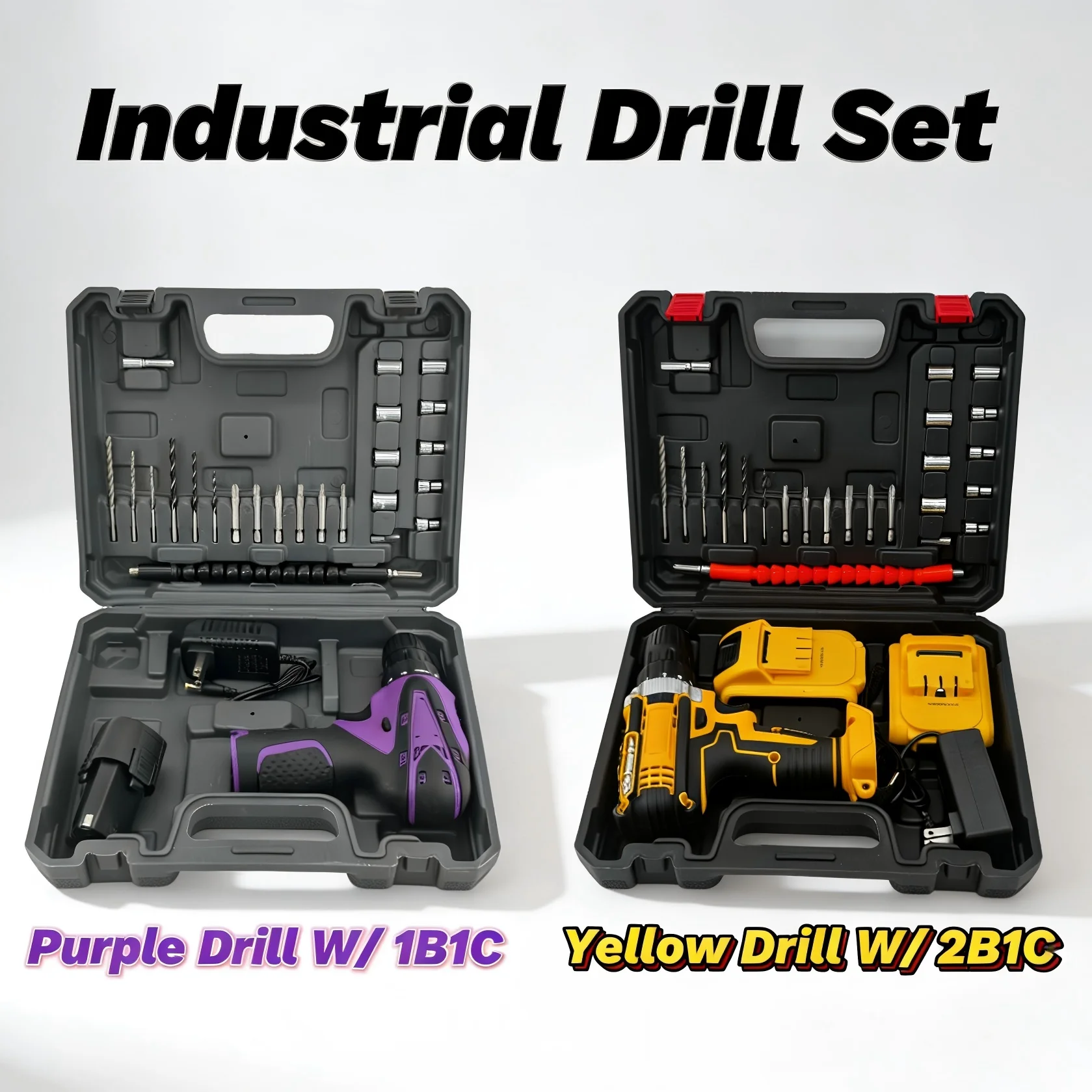 Industrial Grade Drill Bit Purple Diamond 1 Charge Or Yellow Diamond 2 Charge | 12V Brushless Motor | 18+1 Precision Torque | 10