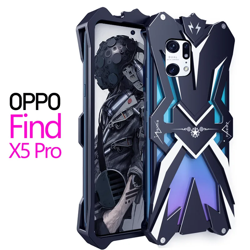 

Original Zimon Bumper For Oppo Find X6 X5 Pro Luxury New Thor Heavy Duty Armor Metal Aluminum Phone Case For Find X6 Pro Case