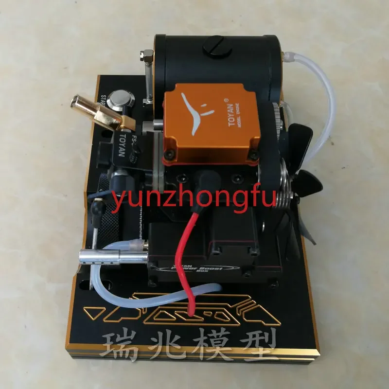 Four-Stroke Metanol Mesin DIY Generator Bensin Model Power Mini Fan Satu Tombol Start