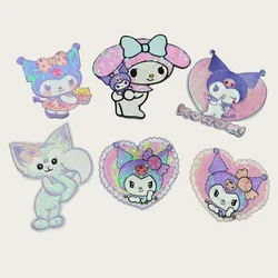 Kawaii Anime Cinnamoroll My Melody Kuromi Ironing Cloth Embroidered Patch T-shirt Jeans Back pack Sewing Fabric Patch ﻿