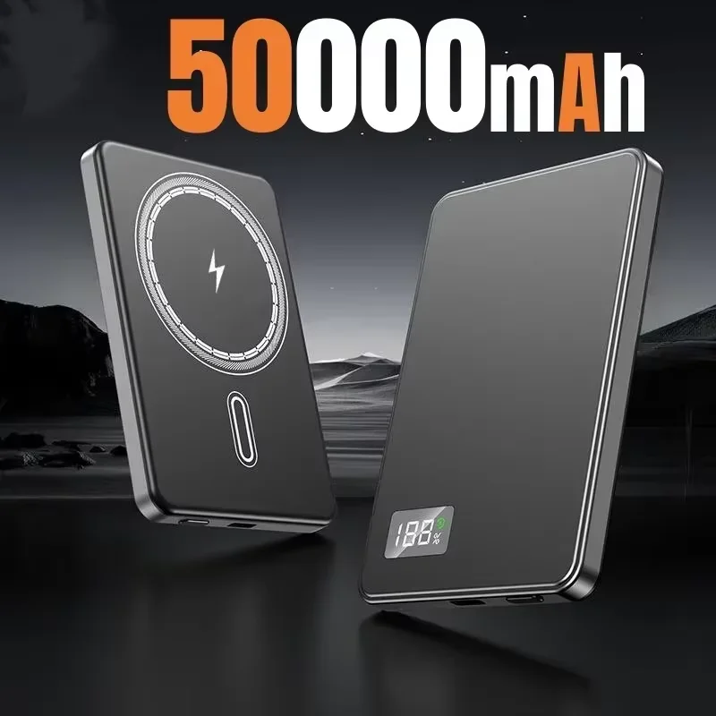 500000mAh Magnetische Powerbank PD22.5W Superschnelles Laden Tragbarer Externer Akku für Magsafe für iPhone Samsung