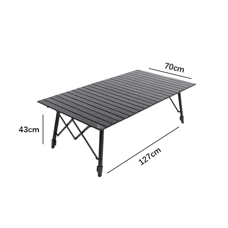 Wholesale Outdoor Folding Table Camping Folding Aluminum Alloy Egg Roll Table Portable Picnic Lifting Chair Board Set