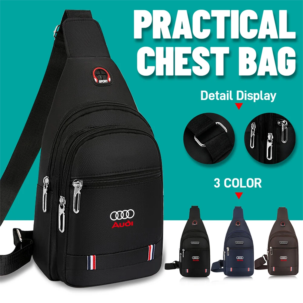 

Мужская нагрудная сумка-кошелек для карт, кошелек для монет, дорожные сумки для Audi Sline S3 S4 S5 S6 S7 RS Q7 Q5 Q3 A4 B8 8P A3 A6 C7 A5 A6L