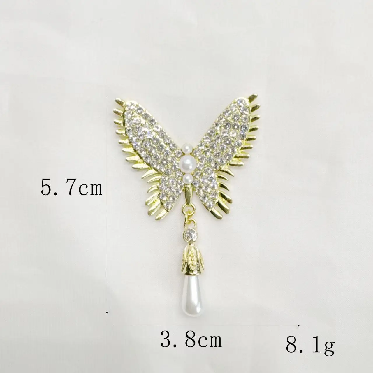 ريترو ستايل 2 جديد عصري حجر الراين اللؤلؤ قلادة سبيكة بروش اليدوية DIY بها بنفسك حفلة كأس للنبيذ الزفاف الديكور