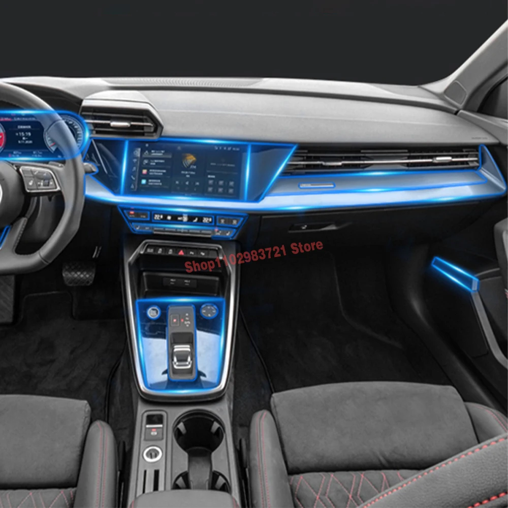 

Автомобильная прозрачная наклейка из ТПУ для Audi A3 8Y 2021-23 центральное управление навигацией Защитная пленка для экрана автомобильные аксессуары для интерьера