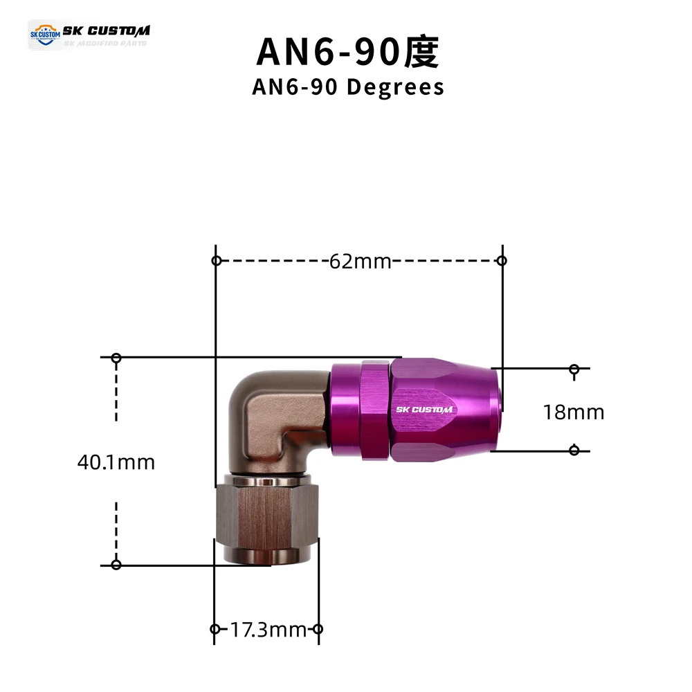 Universele Olieleiding Vrouwelijke Gesmeed Slang Eindfitting Draad Gevlochten Oliebuis Adapter Olie Radiator Fitting Aluminium AN6 AN8 AN10