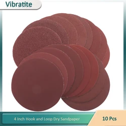 10 pz 4 pollici 100mm 60-2000 grana dischi abrasivi di forma rotonda Hook Loop foglio di lucidatura levigatrice per carta vetrata tampone di lucidatura levigatura a secco