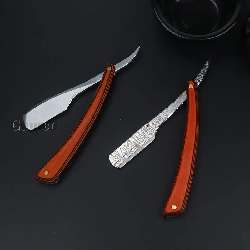 ماكينة حلاقة لقطع اللحية 3 خيارات للرجال ماكينة حلاقة يدوية مستقيمة لشفرات ريشة أدوات تنظيف اللحية