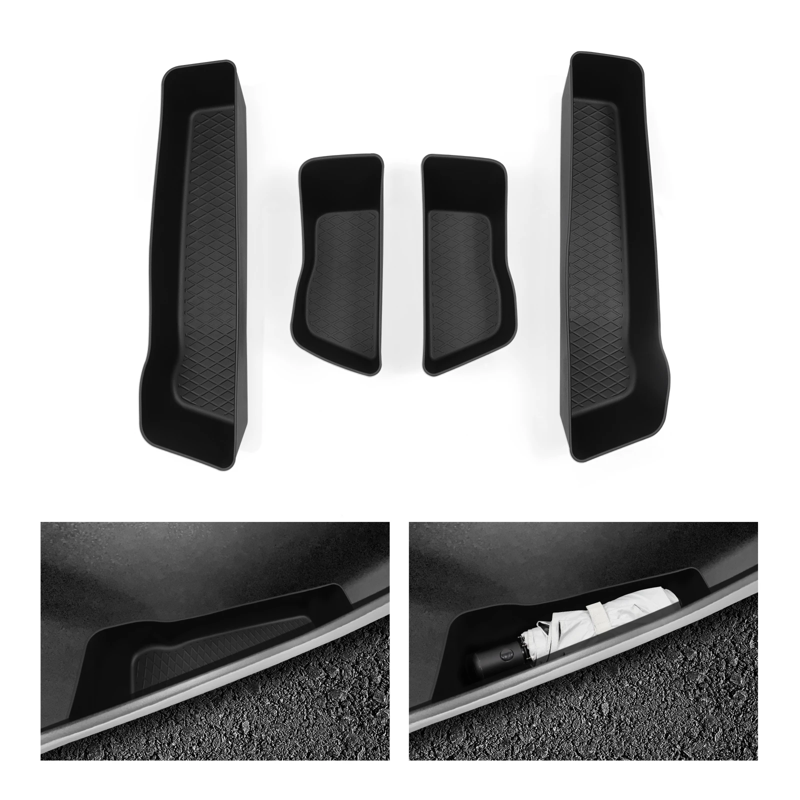 

Для BYD ATTO 2 Yuan Pro Yuan UP 2024 2025 ящик для хранения боковых дверей TPE передняя и задняя дверная ручка лоток-органайзер для уборки черный