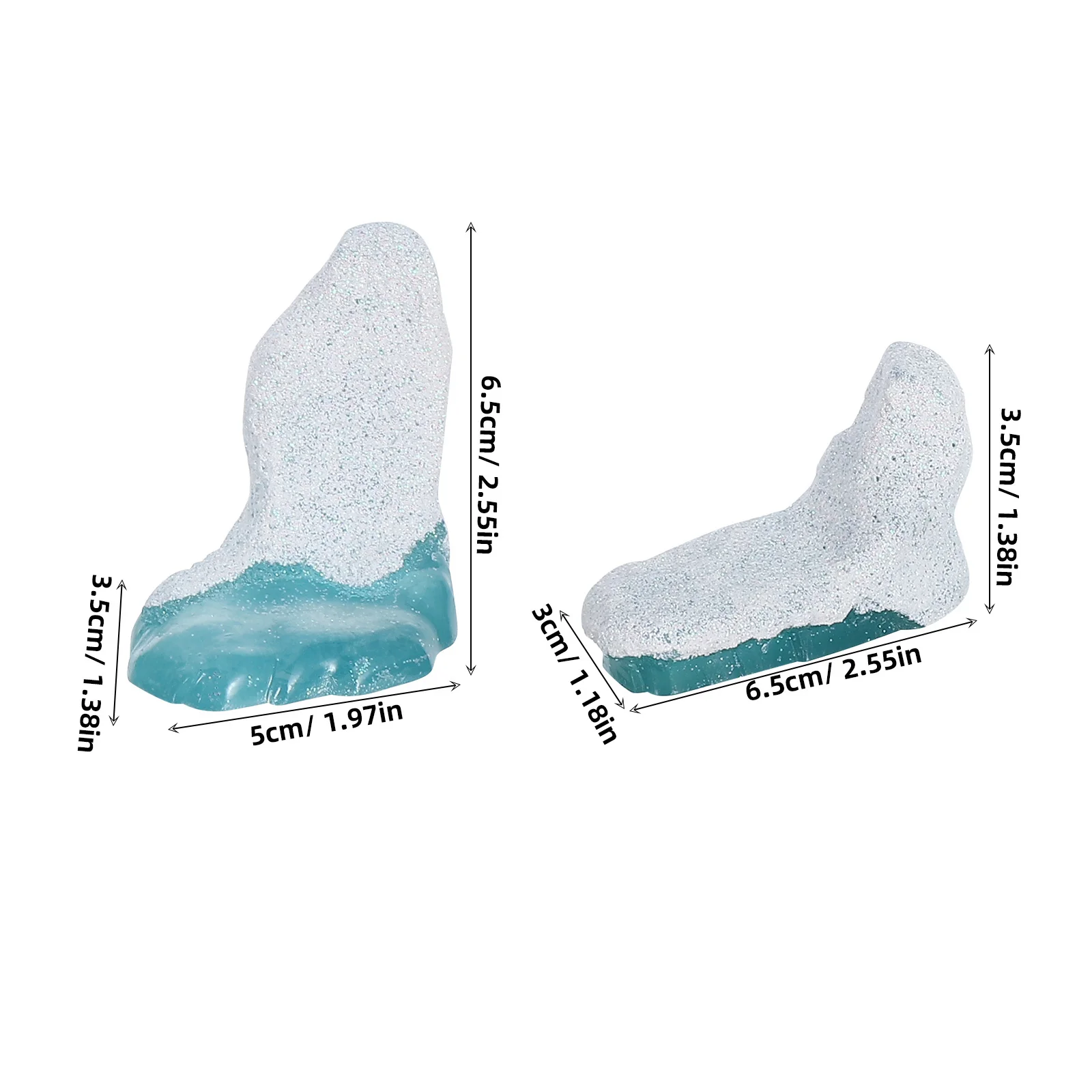 4pcs Small Iceberg Resin Mini Ornaments For Micro Landscape Arctic Theme Desk Bookshelf Decor Collectors Diorama Figure Craft