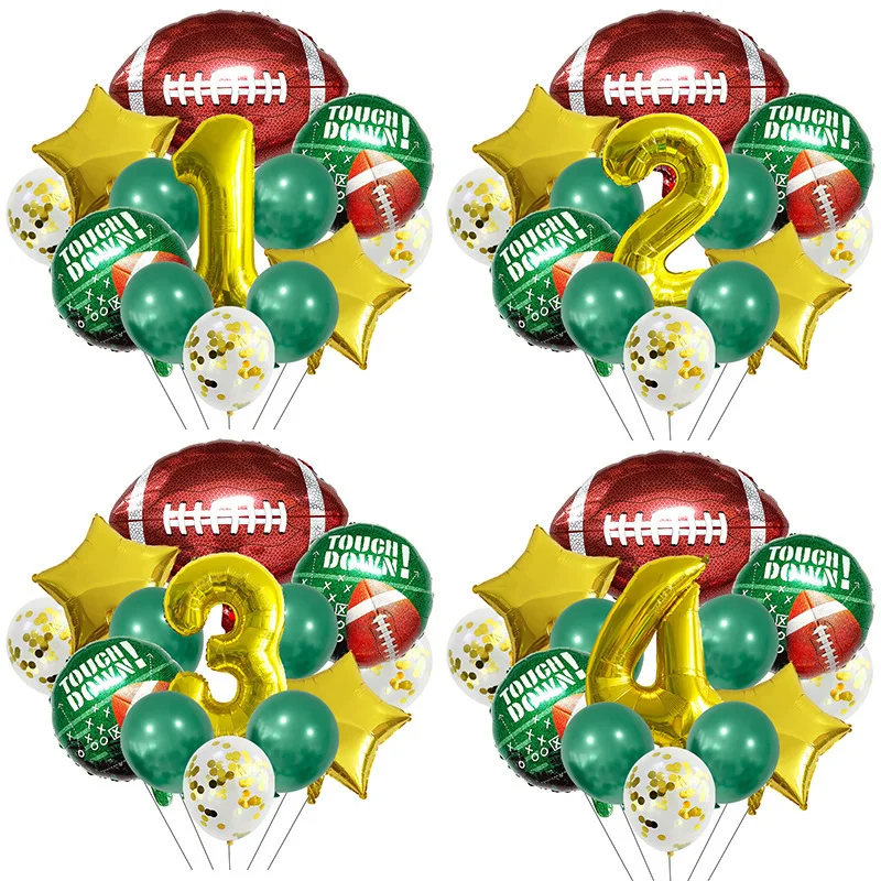 Rugby Balloon Set Sports Competition Sports Rugby Theme Children's Birthday Party Decoration Balloon Rugby Football Balloon