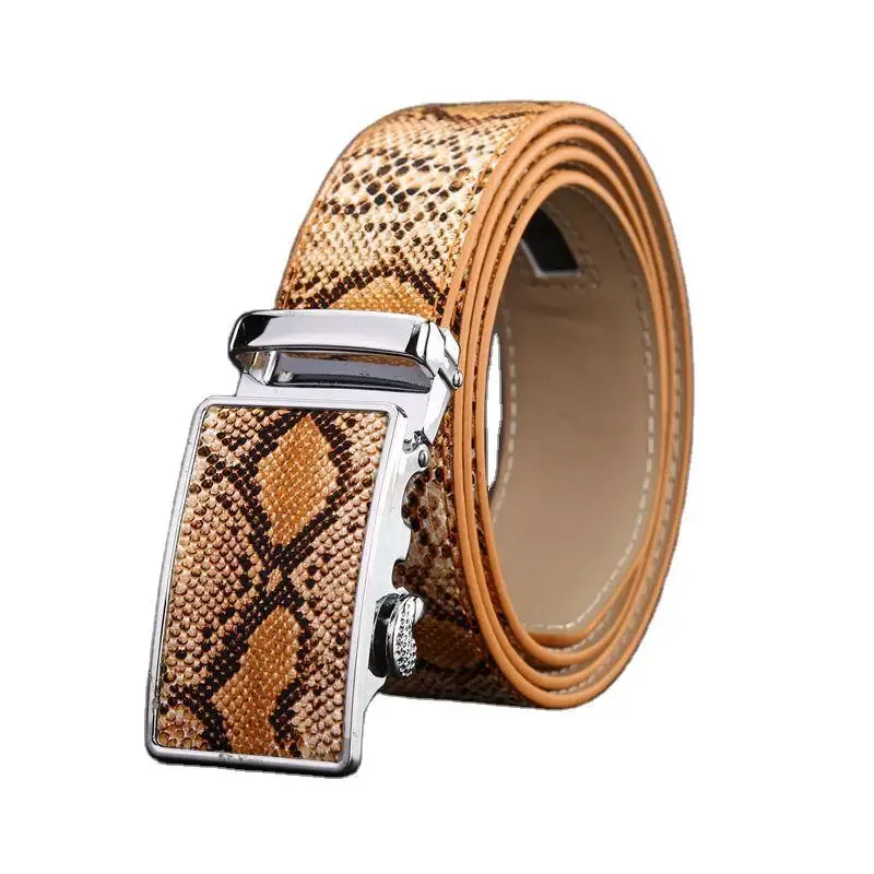 Ceinture en cuir de vachette automatique pour hommes, cuir de salle, designer d\'affaires coréen