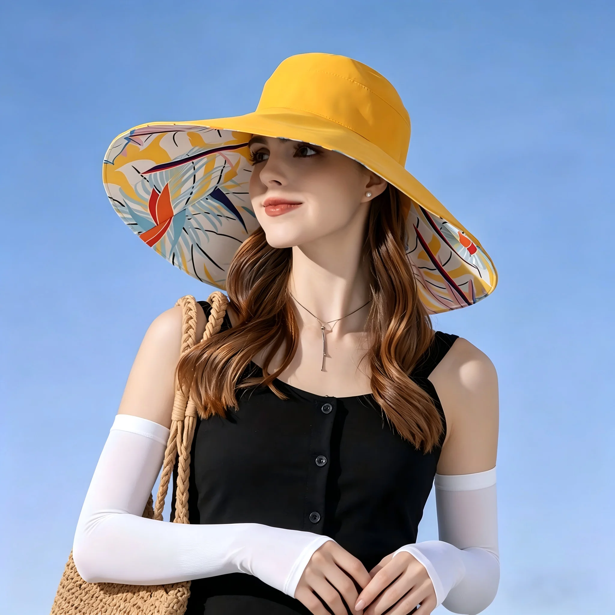 chapeu-bucket-dupla-face-com-estampa-de-folhas-e-aba-larga-mangas-refrescantes-chapeu-de-sol-para-compras-chapeu-bucket-dupla-face-fresco-chapeu-de-sol-feminino-para-o-verao-chapeu-de-sol-moderno-chapeu-bucket-dupla-face-com-aba-larga-essencial-para-mulheres-na-primavera-e-verao-chapeu-de-sol-moderno-e-versatil-com-estampa-e-aba-larga-categoria-chapeus-femininos-para-atividades-ao-ar-livre